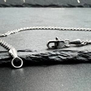 Bransoletka Pancerka Slim Srebrna - męska biżuteria ze stali chirurgicznej