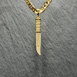 Zawieszka Nóż Ice Złota- trwała stal 316L