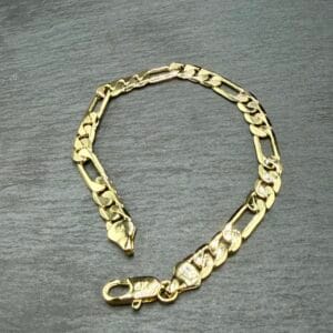 Bransoletka Figaro Złota- męska biżuteria ze stali chirurgicznej