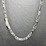 Łańcuszek Królewski Srebrny 6mm- trwała stal 316L