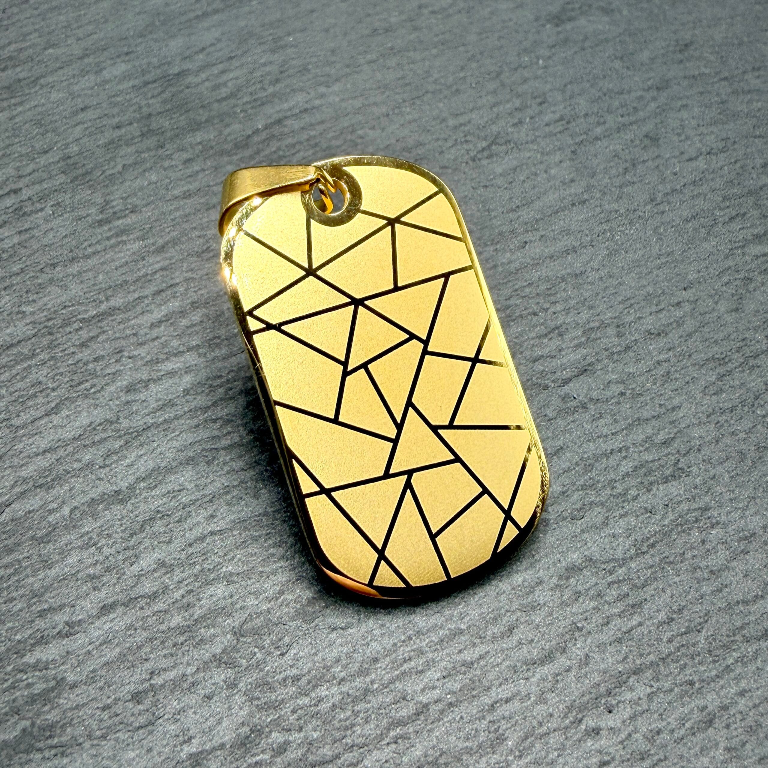 Zawieszka Geometric Złota- biżuteria stalowa premium