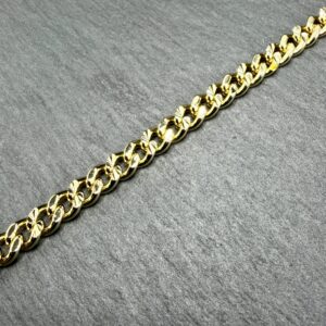 Bransoletka Pancerka Złota- męska biżuteria ze stali chirurgicznej