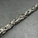 Bransoletka Królewska Srebrna- trwała stal 316L