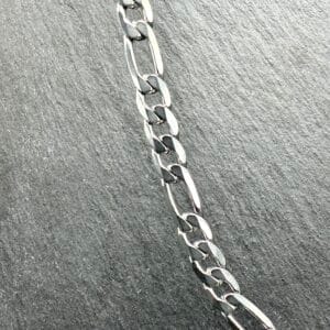 Łańcuszek figaro srebrny 5mm- biżuteria stalowa premium