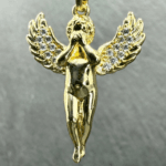 Zawieszka Angel Ice Złota- trwała stal 316L