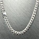 Łańcuszek Pancerka Srebrna 8mm- stal szlachetna, która nie czernieje