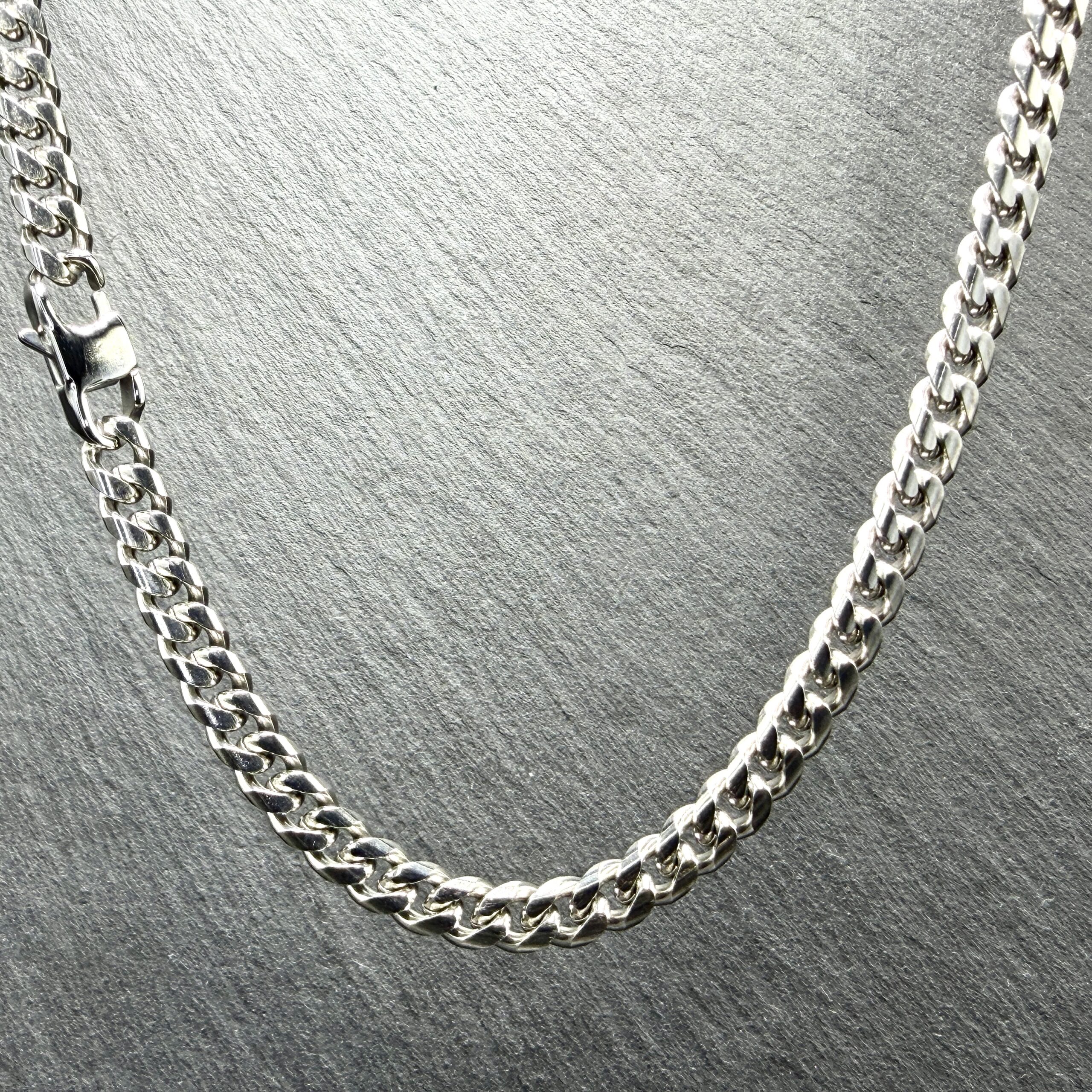 Łańcuszek Pancerka Srebrna 6mm- biżuteria stalowa premium