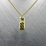 Naszyjnik Chevron Złoty- trwała stal 316L